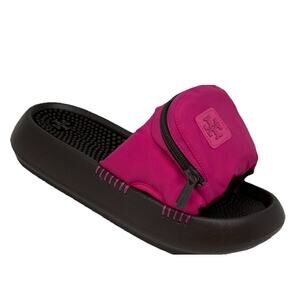 Tory Burch pocket sport sandals slides hot pink 6